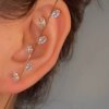 boucle d oreille grimpante Bohémiennes à Crochet en Clip pour Femme, Bijoux de Grimpe