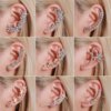 boucle d oreille grimpante sulfen Argent et Or pour Femme, réinitialisation d'Escalade, Bijoux Bohème en Clip