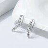 boucle d oreille grimpante à bulles en argent Sterling 925 pour femme, bijoux à la mode pour mariage