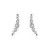 boucle d oreille grimpante à bulles en argent Sterling 925 pour femme, bijoux à la mode pour mariage