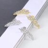 boucle d oreille grimpante scintillantes pour femmes, bijoux de luxe, ailes d'angle, manchette d'escalade, AAA +