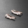 boucle d oreille grimpante scintillantes pour femmes, bijoux de luxe, ailes d'angle, manchette d'escalade, AAA +