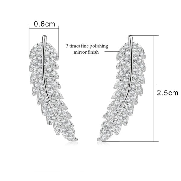 boucle d oreille grimpante scintillantes pour femmes, bijoux de luxe, ailes d'angle, manchette d'escalade, AAA +