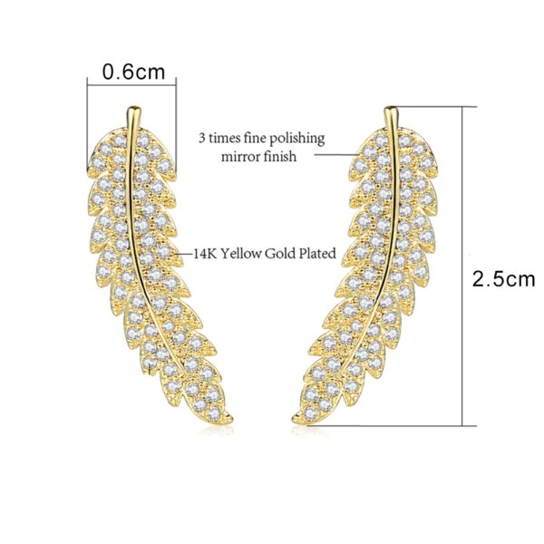 boucle d oreille grimpante scintillantes pour femmes, bijoux de luxe, ailes d'angle, manchette d'escalade, AAA +