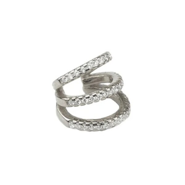 boucle d oreille grimpante en argent Sterling 925, chaîne à Clip pour femmes, Zircon étoile, pompon, à la mode