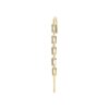 boucle d oreille grimpante en Zircon argenté pour femmes, Clip de Piercing Diagonal, chaîne épingle