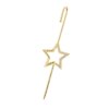 boucle d oreille grimpante en Zircon argenté pour femmes, Clip de Piercing Diagonal, chaîne épingle