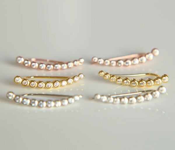 69231-58e911.jpg boucle d oreille grimpante longue en argent 2024 pour femme, zircone AAA Bling, scintillante