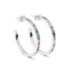 boucle d oreille grimpante en Argent 925 en Forme de C, Piercing, Couleur Arc-en-Ciel