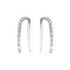 boucle d oreille grimpante Ligne Ondulée en Argent Sterling 925, Minimaliste, Grimpeurs d'Oreilles