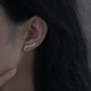 boucle d oreille grimpante en argent Sterling 925 pour femmes et filles, bijoux fins, simples