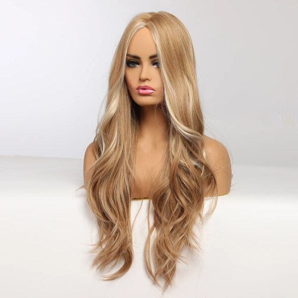 Perruque de Cosplay synthétique Ombre Blonde pour femmes