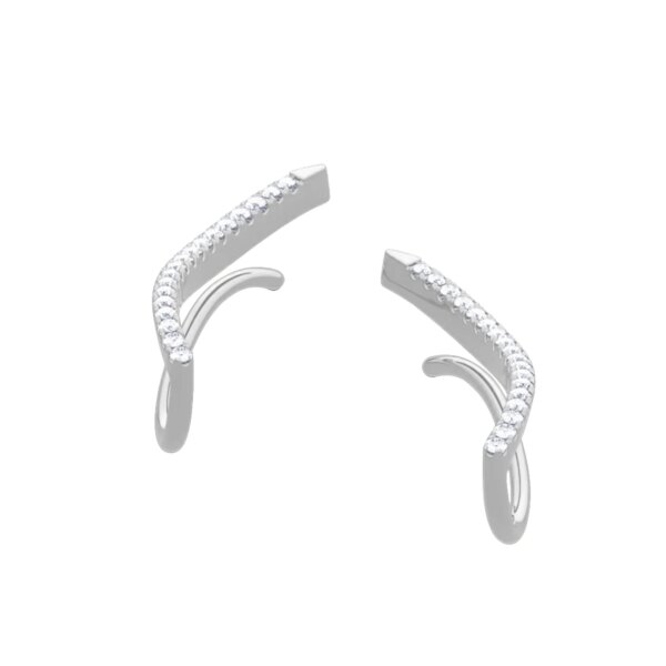 boucle d oreille grimpante Moissanite pour femmes, argent 100%, 925, testeur de diamant, passage, bijoux de mariage