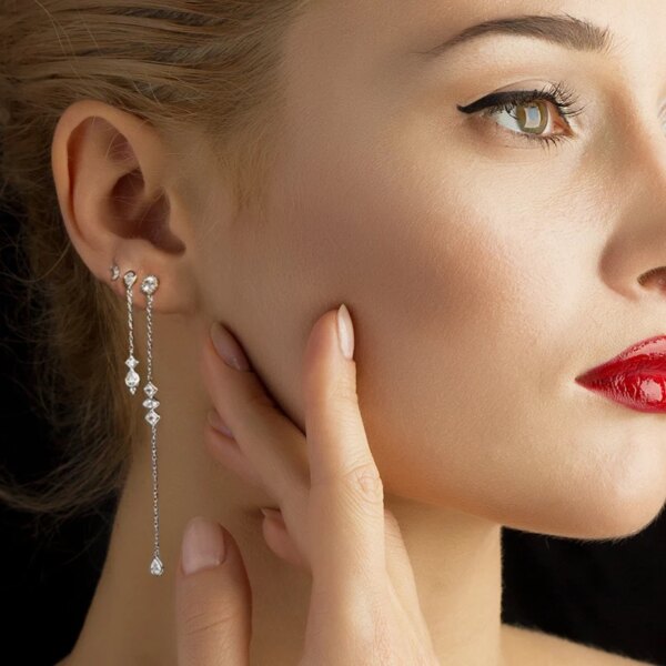 69393-00698a.jpg boucles d oreilles mariée Aide Boucle d'Oreille à Pampilles en Argent Sterling