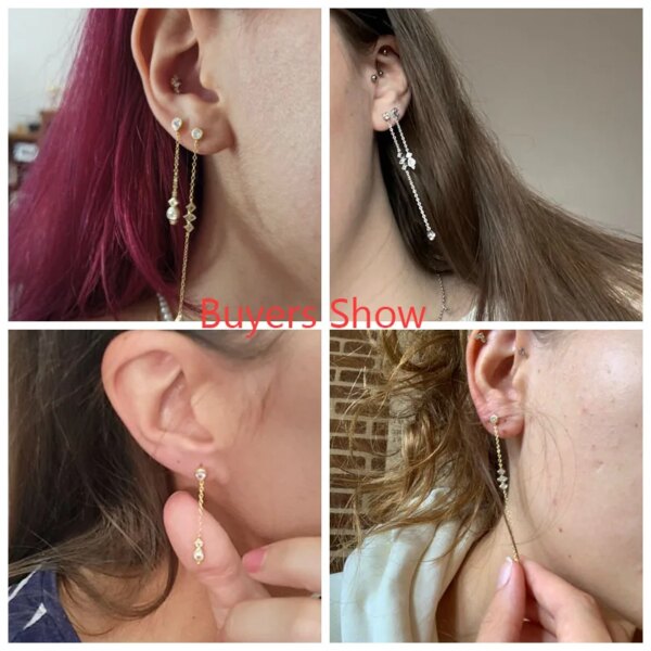 69393-069f52.jpg boucles d oreilles mariée Aide Boucle d'Oreille à Pampilles en Argent Sterling