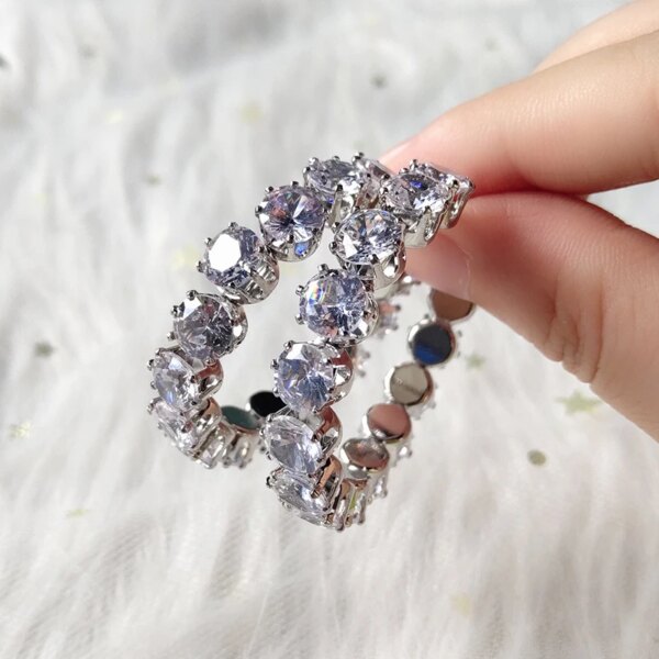 69464-bcf348.jpg boucles d oreilles mariée créoles CZ incrustées pour femmes, boucles d'oreilles rondes en cristal vert