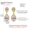 boucles d oreilles mariée en forme de goutte d'eau pour femmes, breloques, longues