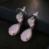 boucles d oreilles mariée en forme de goutte d'eau pour femmes, breloques, longues