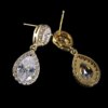 boucles d oreilles mariée en forme de goutte d'eau pour femmes, breloques, longues