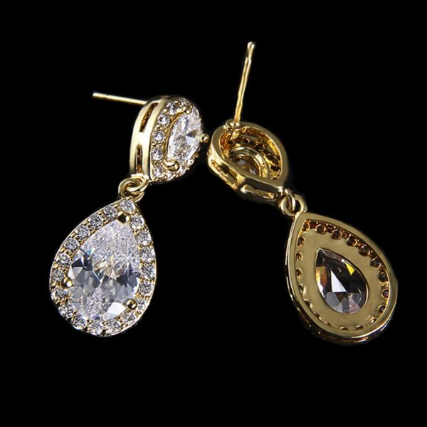 boucles d oreilles mariée en forme de goutte d'eau pour femmes, breloques, longues