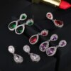 boucles d oreilles mariée en forme de goutte d'eau pour femmes, breloques, longues