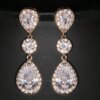 boucles d oreilles mariée en forme de goutte d'eau pour femmes, breloques, longues