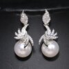 boucles d oreilles mariée  Tous les types de boucles d'oreilles en Imitation de perle avec zircon cubique