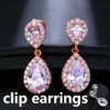 boucles d oreilles mariée en forme de goutte d'eau pour femmes, breloques, longues