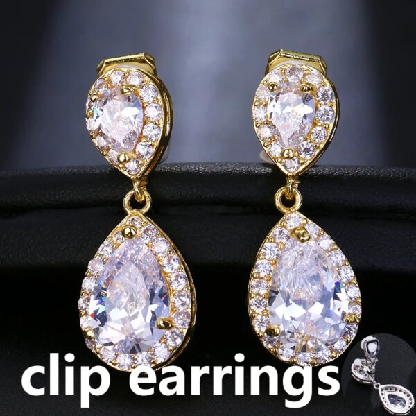 boucles d oreilles mariée en forme de goutte d'eau pour femmes, breloques, longues