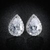 boucles d oreilles mariée en forme de goutte d'eau pour femmes, breloques, longues