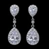 boucles d oreilles mariée en forme de goutte d'eau pour femmes, breloques, longues