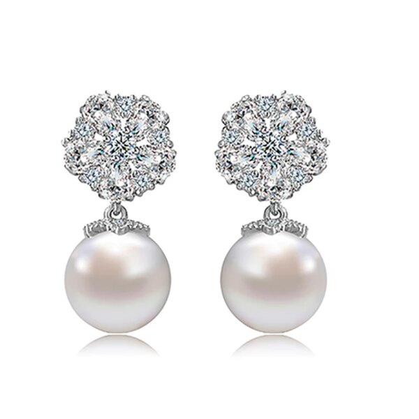 boucles d oreilles mariée  Tous les types de boucles d'oreilles en Imitation de perle avec zircon cubique