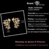 boucles d oreilles mariée en argent pour femmes, bijoux mignons, en forme de fleur