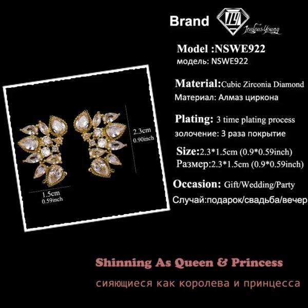 boucles d oreilles mariée en argent pour femmes, bijoux mignons, en forme de fleur