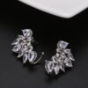 boucles d oreilles mariée en argent pour femmes, bijoux mignons, en forme de fleur