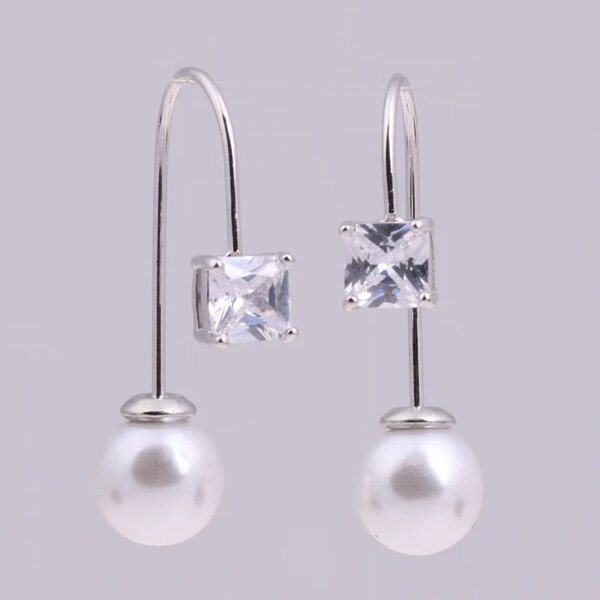 boucles d oreilles mariée  Tous les types de boucles d'oreilles en Imitation de perle avec zircon cubique