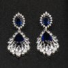 boucles d oreilles mariée longue goutte pour femme, fleur de luxe, cuir chevelu contre-indiqué