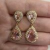 boucles d oreilles mariée en forme de goutte d'eau pour femmes, breloques, longues