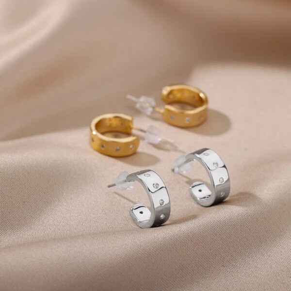 69845-61dfdd.jpg boucles d oreilles mariée géométriques en acier inoxydable pour femmes, bijou en Zircon