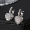 boucles d oreilles mariée en argent pour femmes, bijoux mignons, en forme de fleur