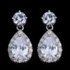 boucles d oreilles mariée en forme de goutte d'eau pour femmes, breloques, longues