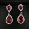 boucles d oreilles mariée en forme de goutte d'eau pour femmes, breloques, longues