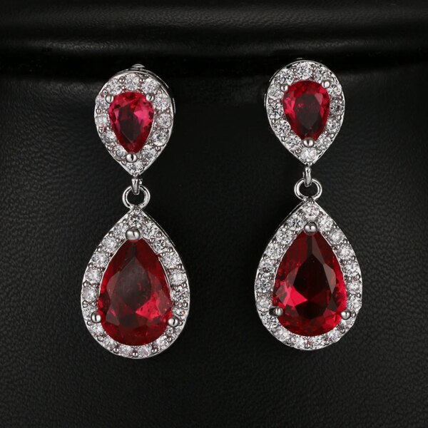 boucles d oreilles mariée en forme de goutte d'eau pour femmes, breloques, longues