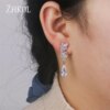boucles d oreilles mariée en Zircon blanc pour femme