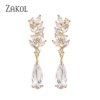 boucles d oreilles mariée en Zircon blanc pour femme