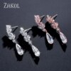 boucles d oreilles mariée en Zircon blanc pour femme