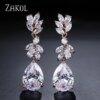 boucles d oreilles mariée en Zircon blanc pour femme