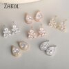 boucles d oreilles mariée en Forme de Goutte d'Eau Cubique, Bijoux à Faire Soi-Même