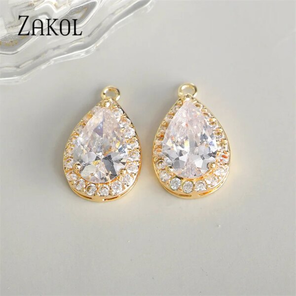 boucles d oreilles mariée en Forme de Goutte d'Eau Cubique, Bijoux à Faire Soi-Même