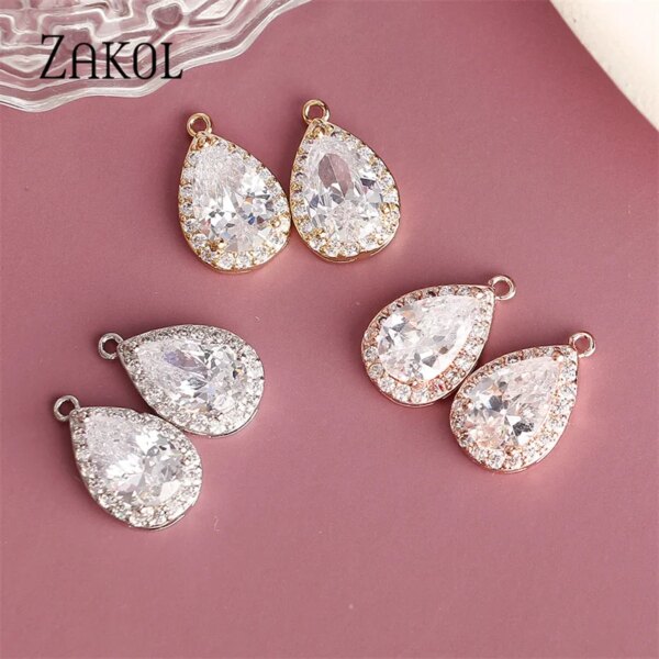 boucles d oreilles mariée en Forme de Goutte d'Eau Cubique, Bijoux à Faire Soi-Même